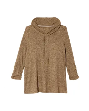 Laura Cowl Neck Sweater | Tan