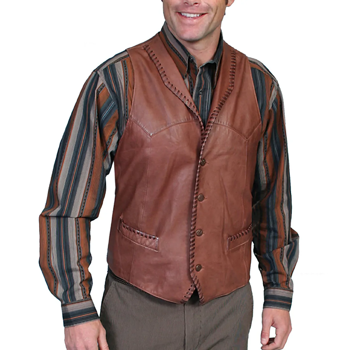 Leather Cowboy Vest