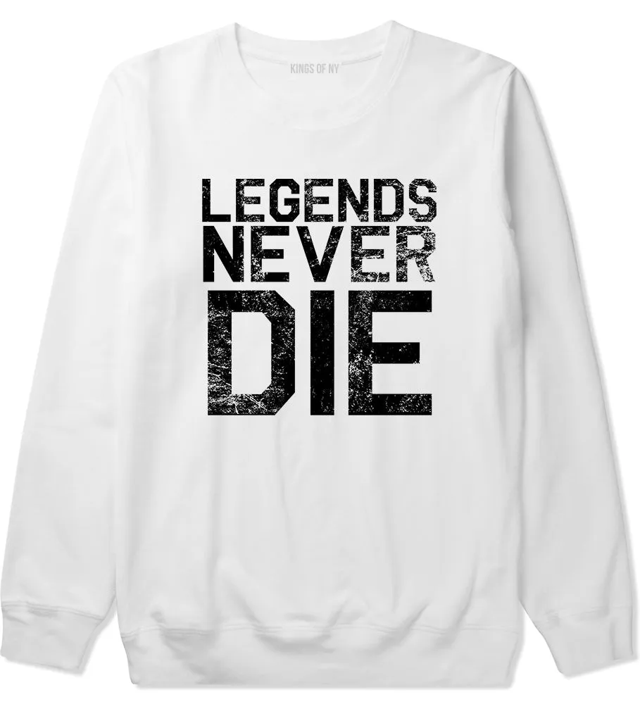 Legends Never Die Vintage Mens Crewneck Sweatshirt