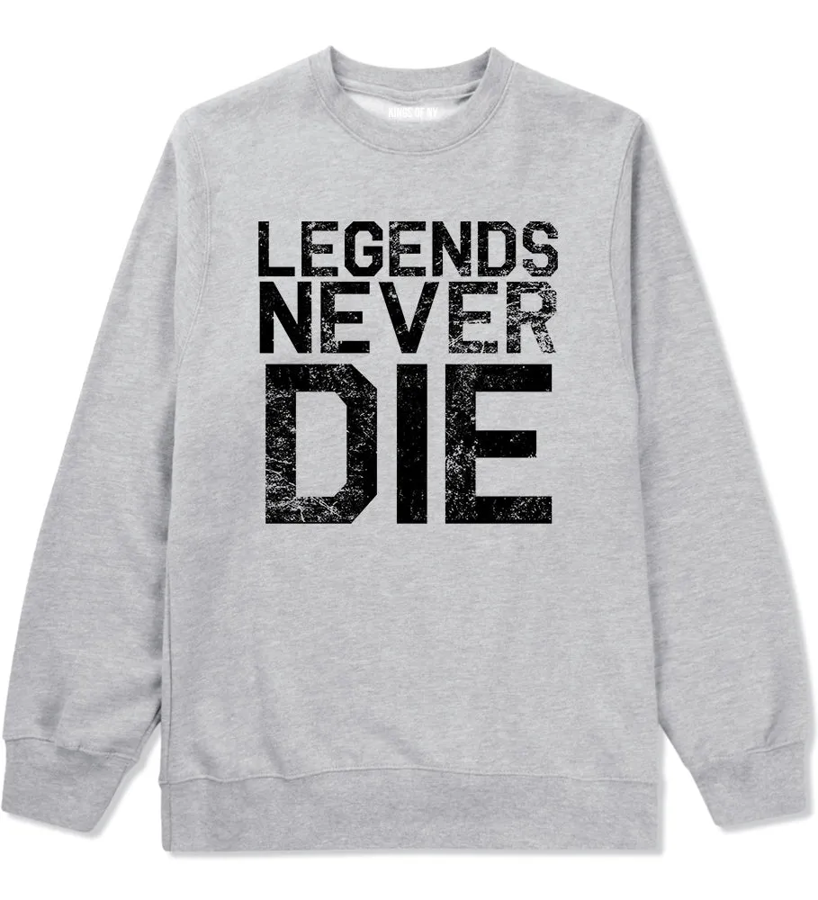 Legends Never Die Vintage Mens Crewneck Sweatshirt