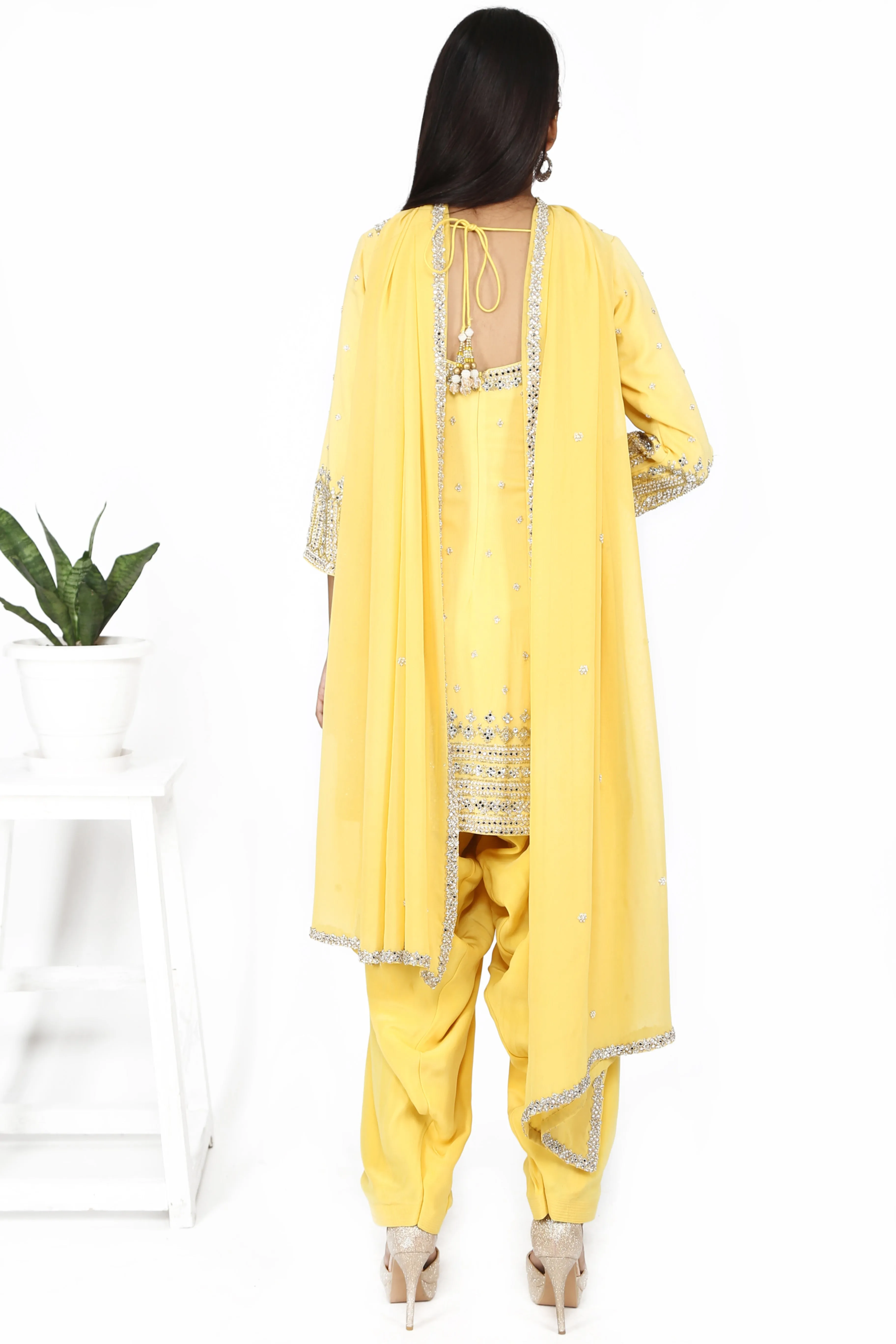 Light Yellow Suit Set.