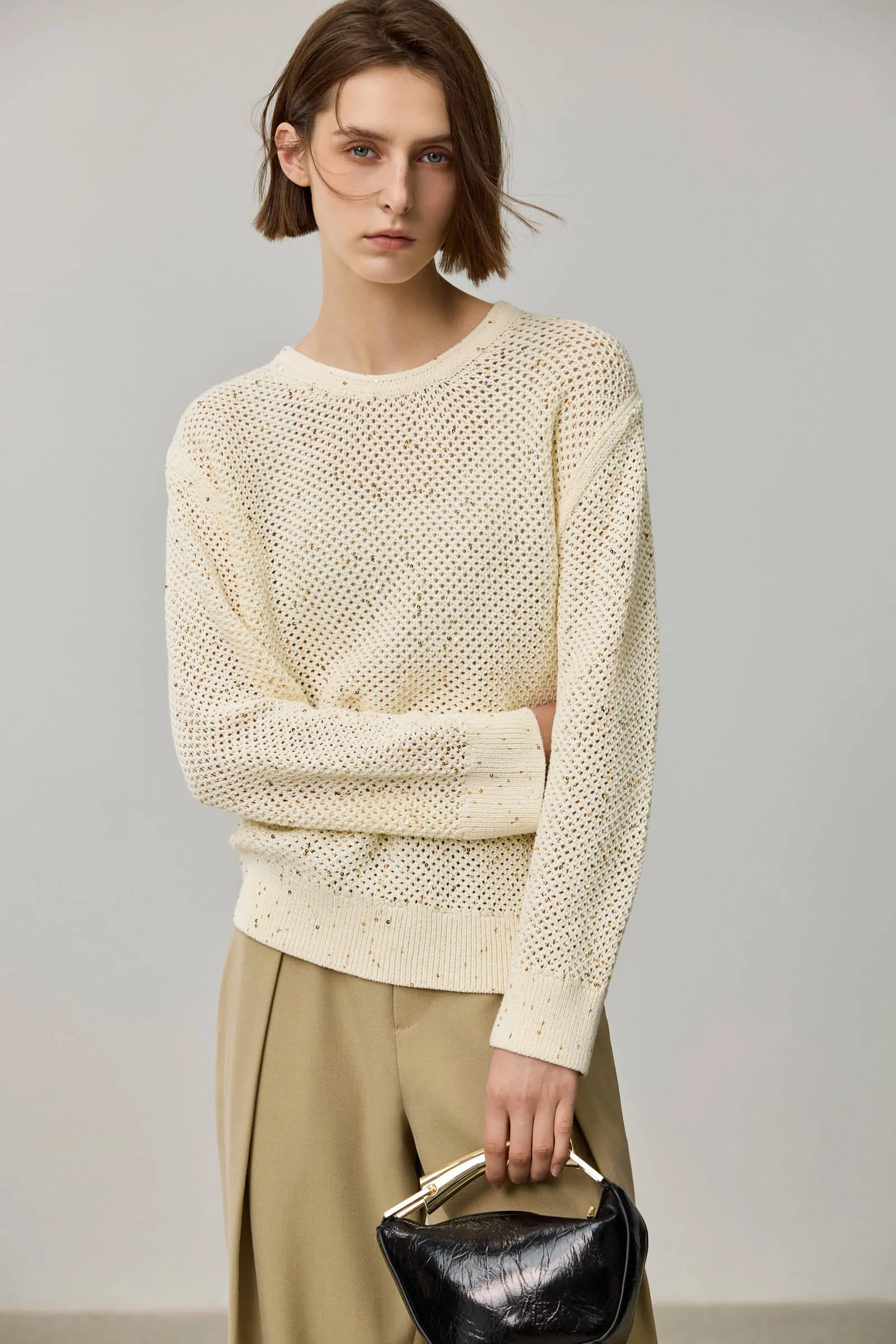 LILY Mesh Knit Pullover