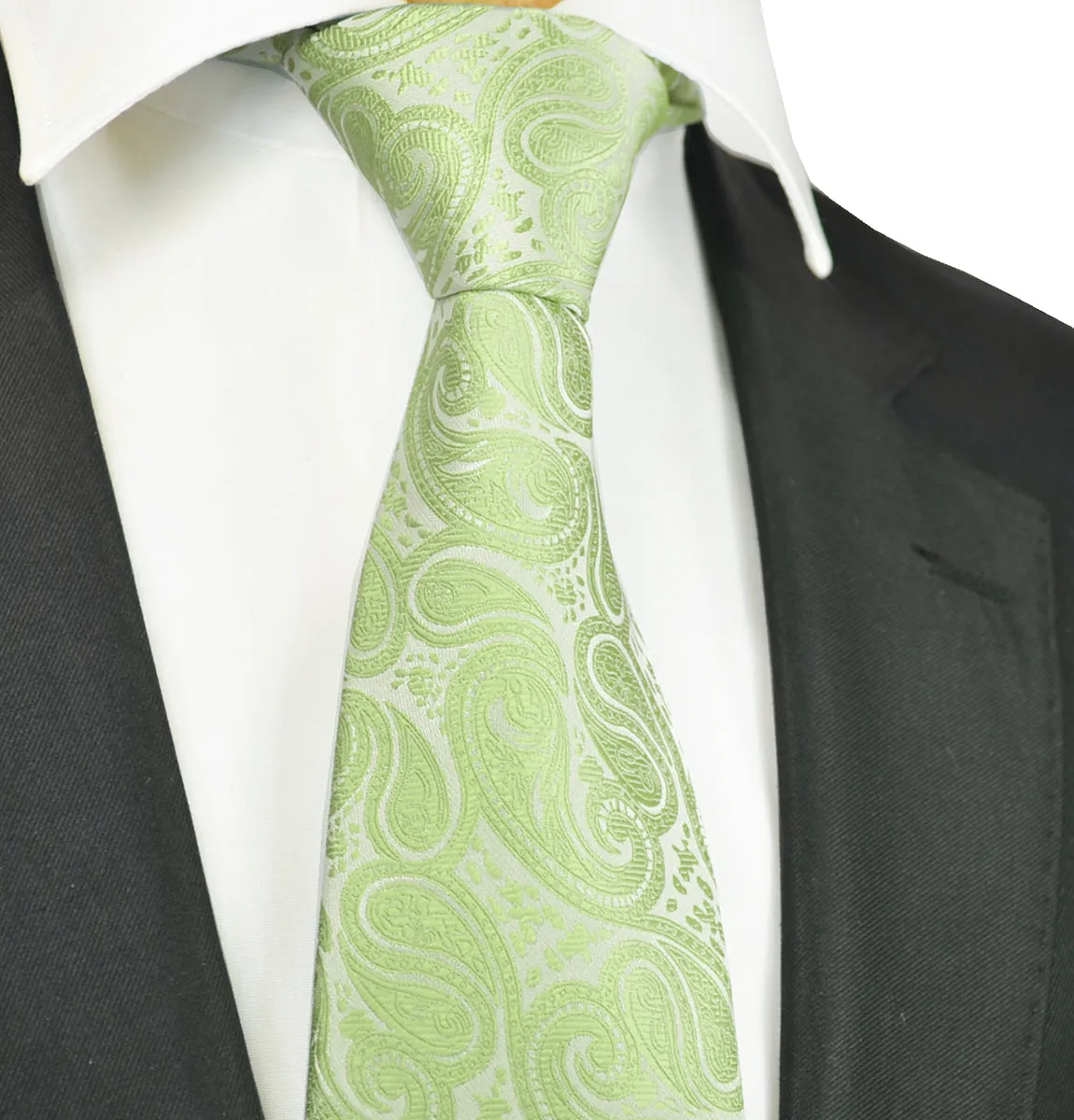 Lime Green Paisley Tuxedo Vest Set