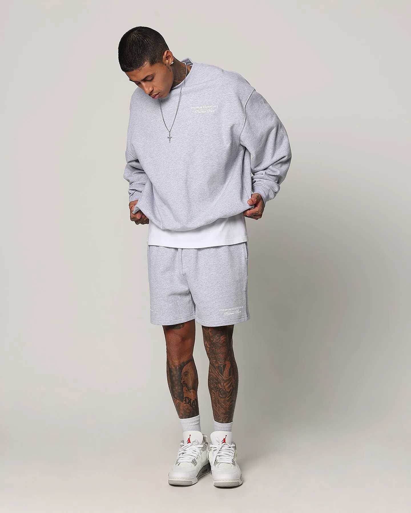 Loiter Essential Spire Crewneck Grey Marle