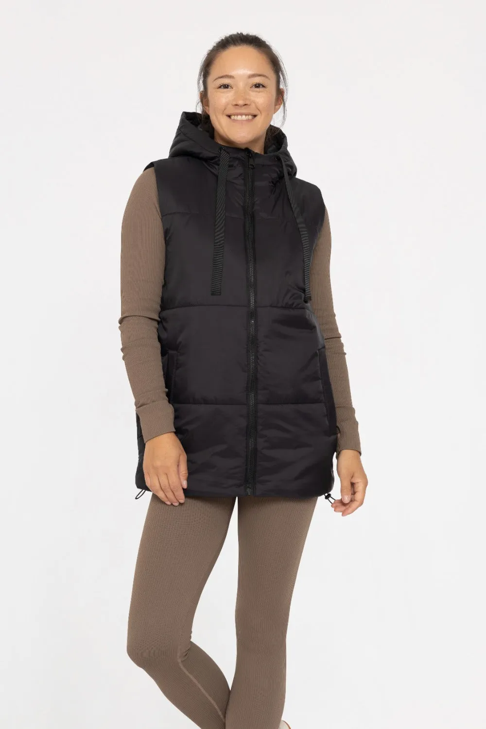 Longline High Neck Padded Vest- 3 Colors!