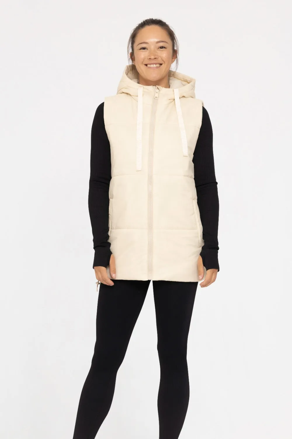 Longline High Neck Padded Vest- 3 Colors!