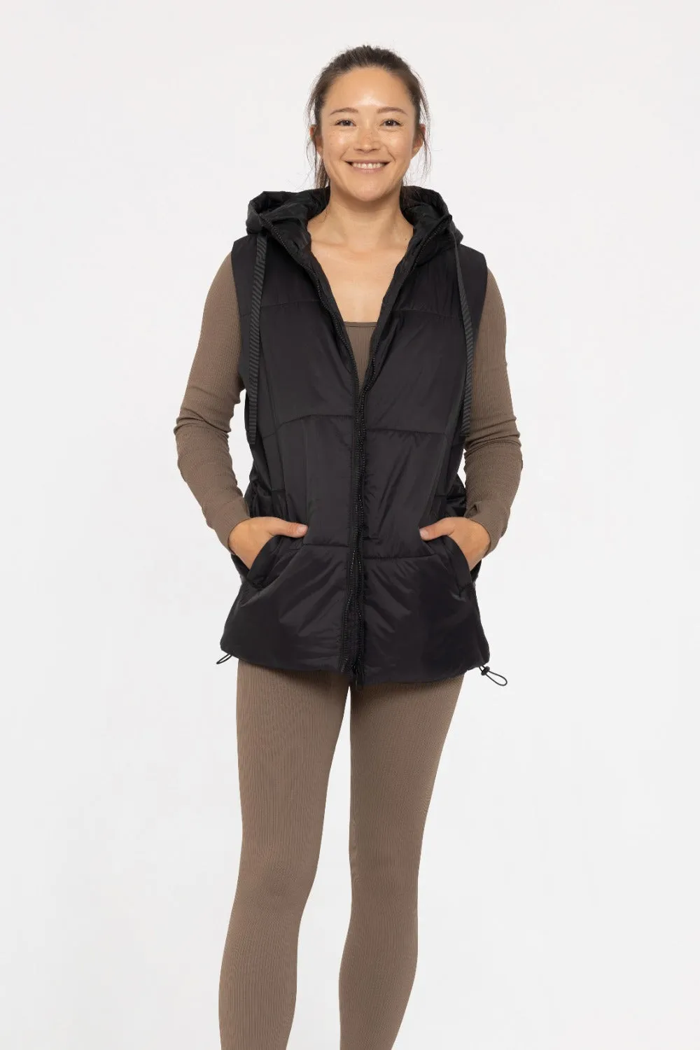 Longline High Neck Padded Vest- 3 Colors!