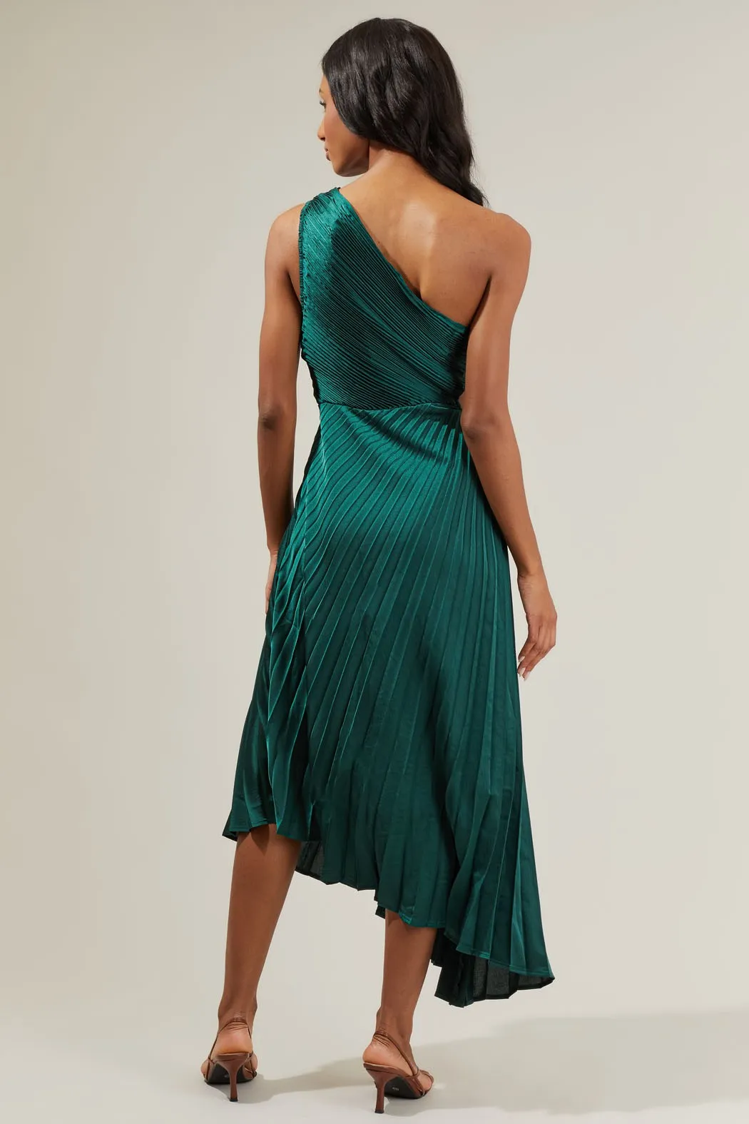 Marigold Aurora Pleated Maxi Dress