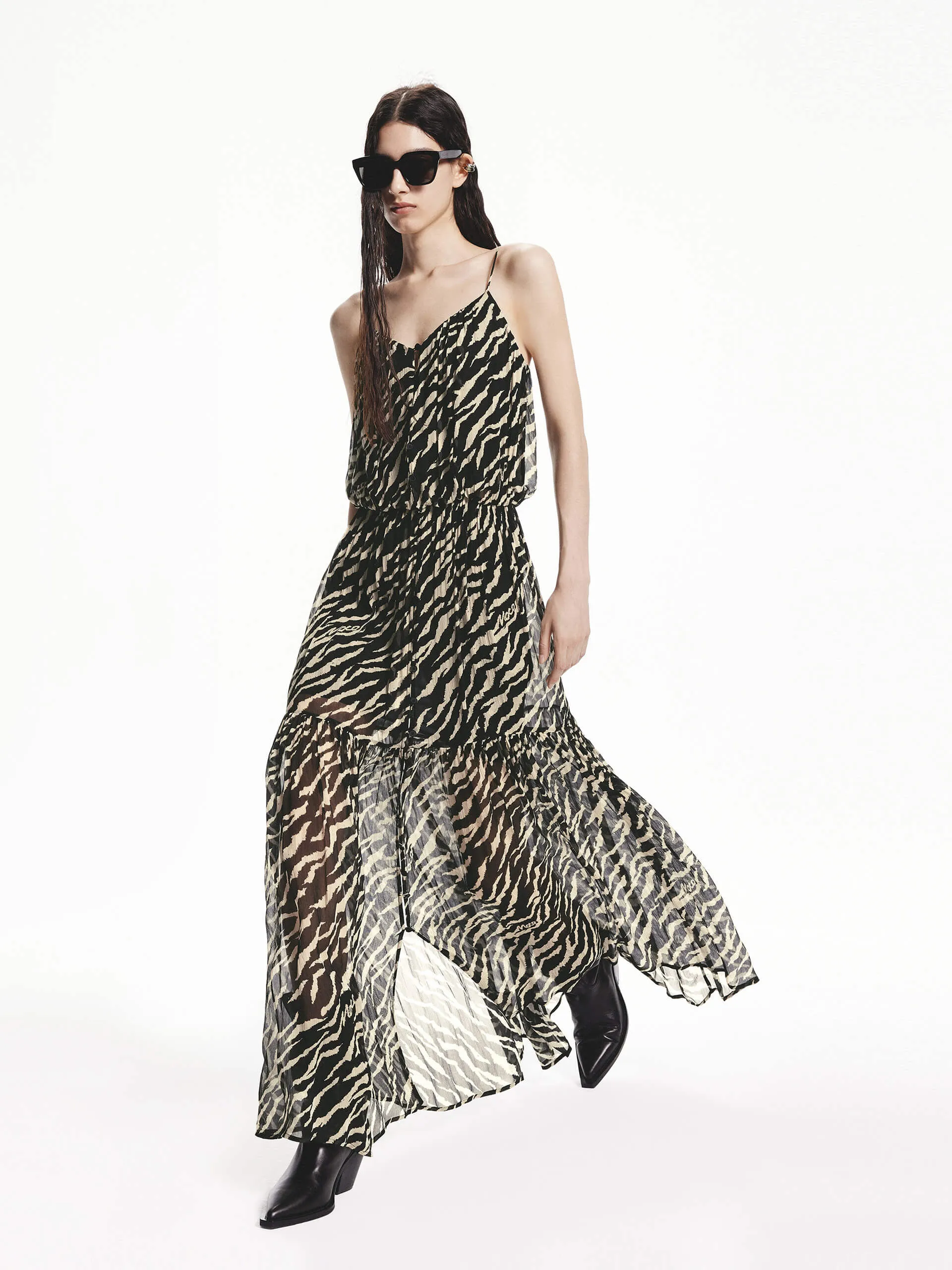 Maxi Tiger Print Cami Dress