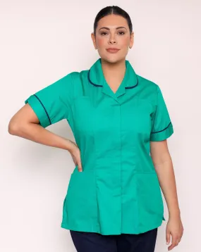 Memory Women's Classic Healthcare Tunic - Emerald / Navy