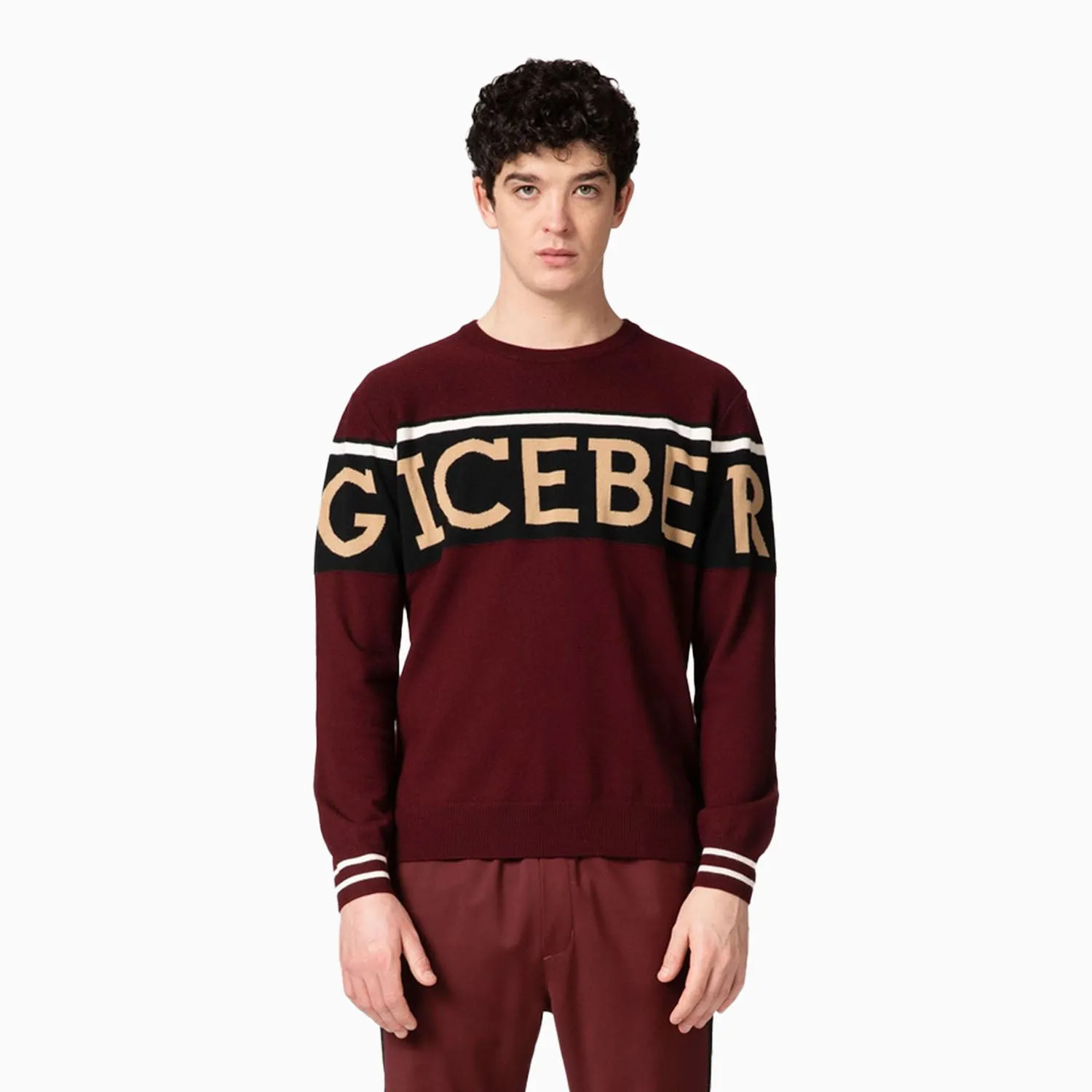 Men's Bordeaux Logo Jumper Sweatshirt