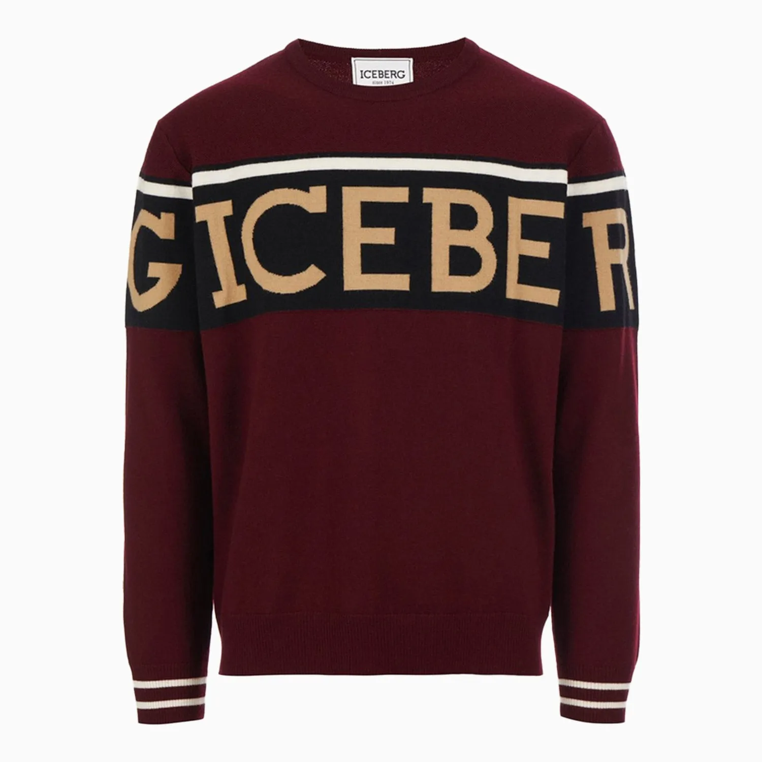 Men's Bordeaux Logo Jumper Sweatshirt