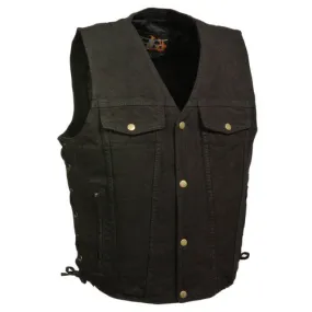 Men's Denim Vest with Chest Pockets, Gun Pockets DM1360