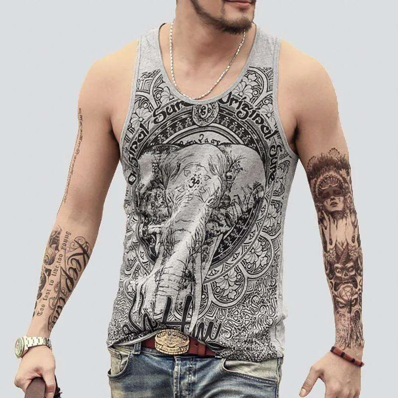 Mens Tantric Elephant Tank