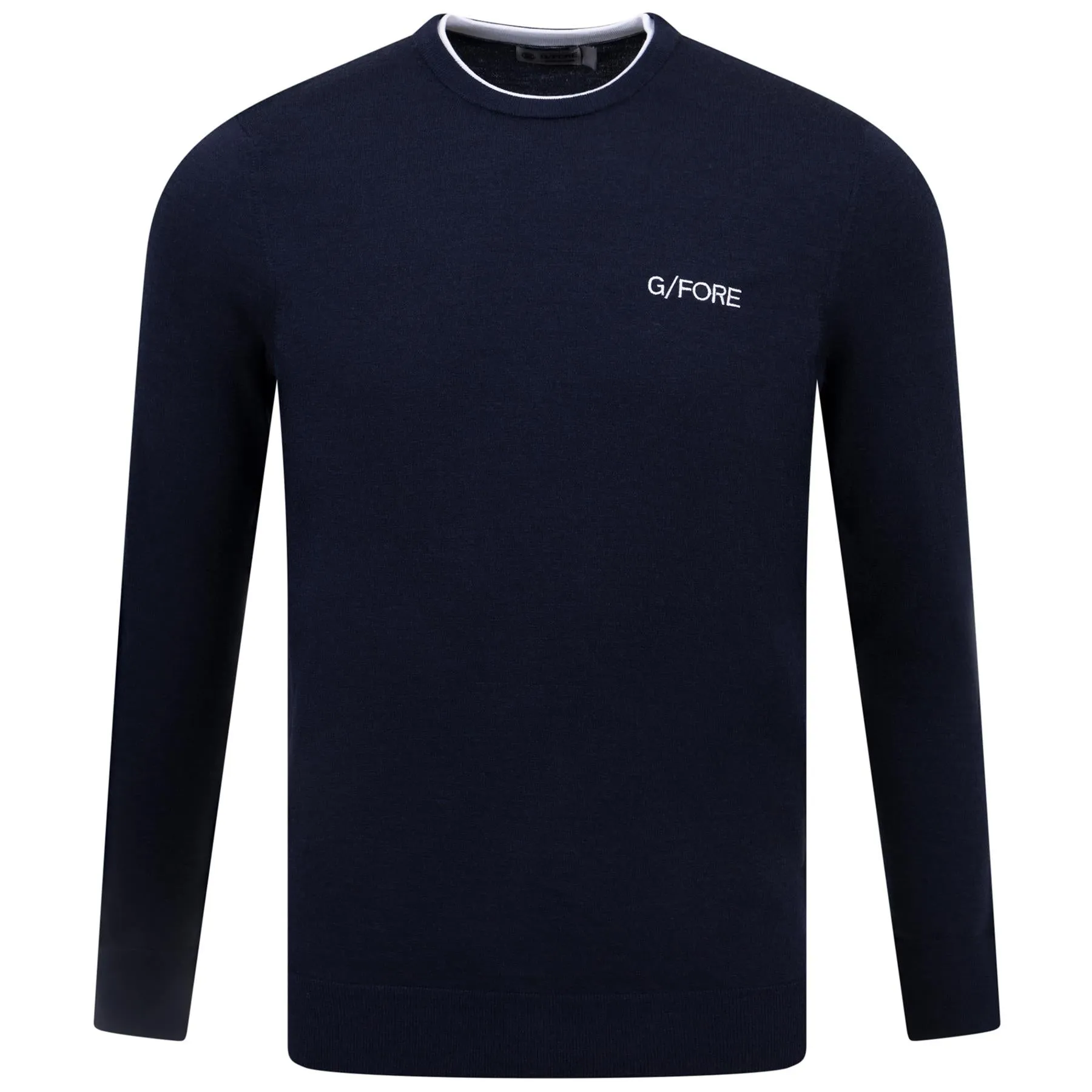 Merino Wool Blend Embroidered Tailored Fit Jumper Twilight - AW24