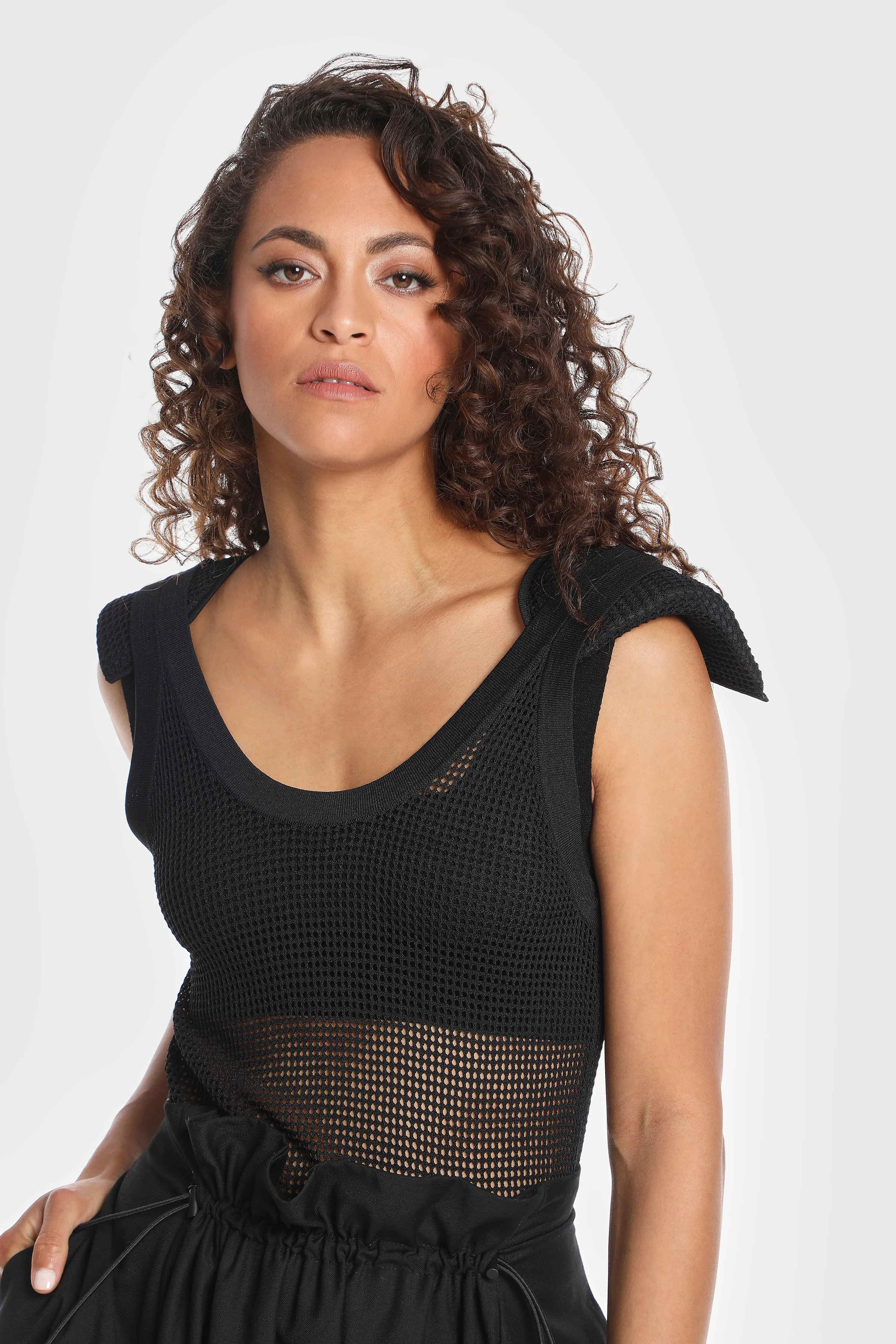 MESH TANK W/ SHOULDER PADS