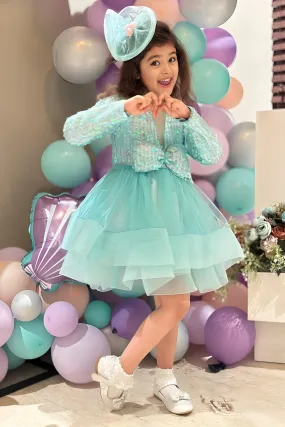 Minty Elegance Shimmer Dress