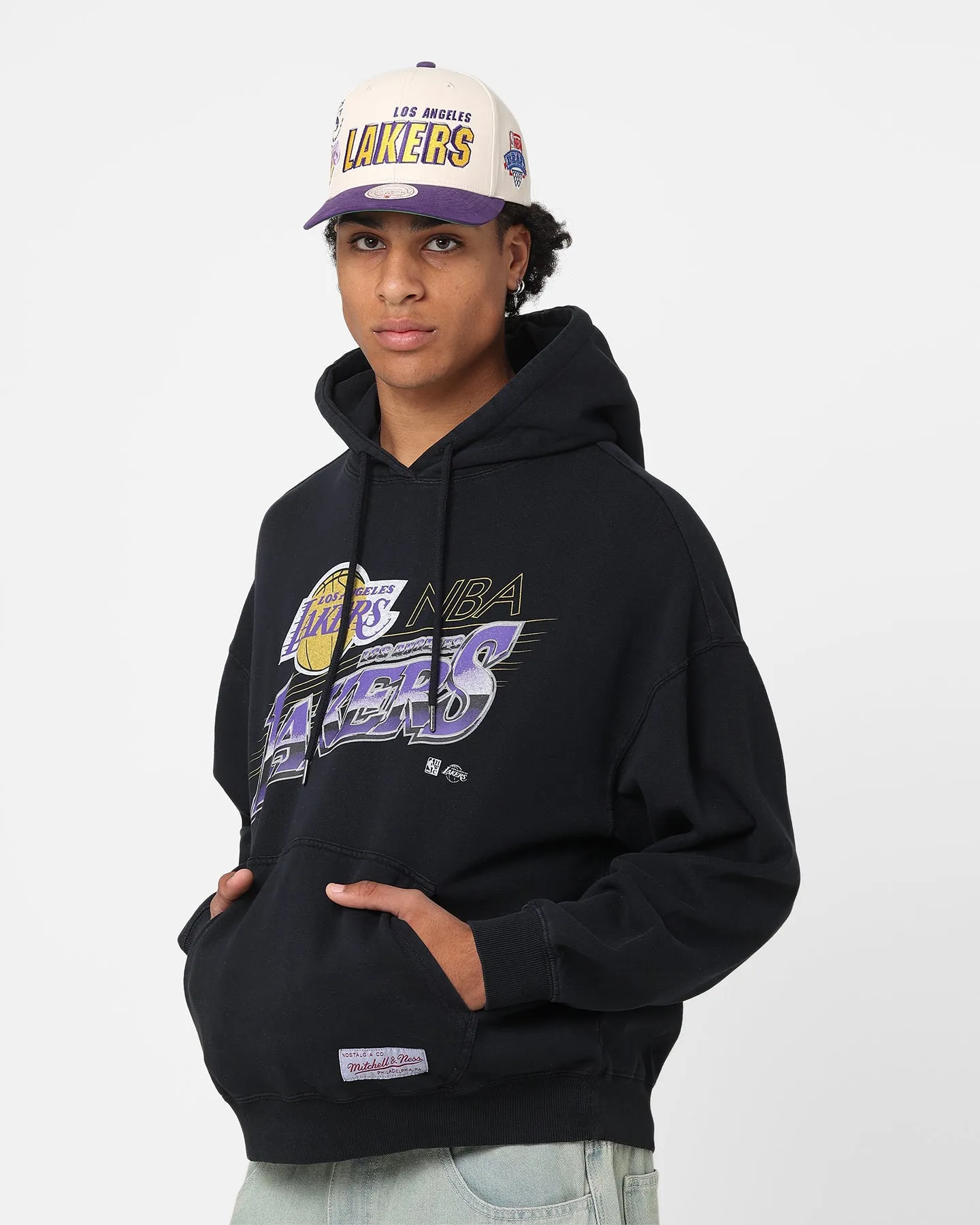 Mitchell & Ness Los Angeles Lakers Last Second Shot Hoodie Faded Black