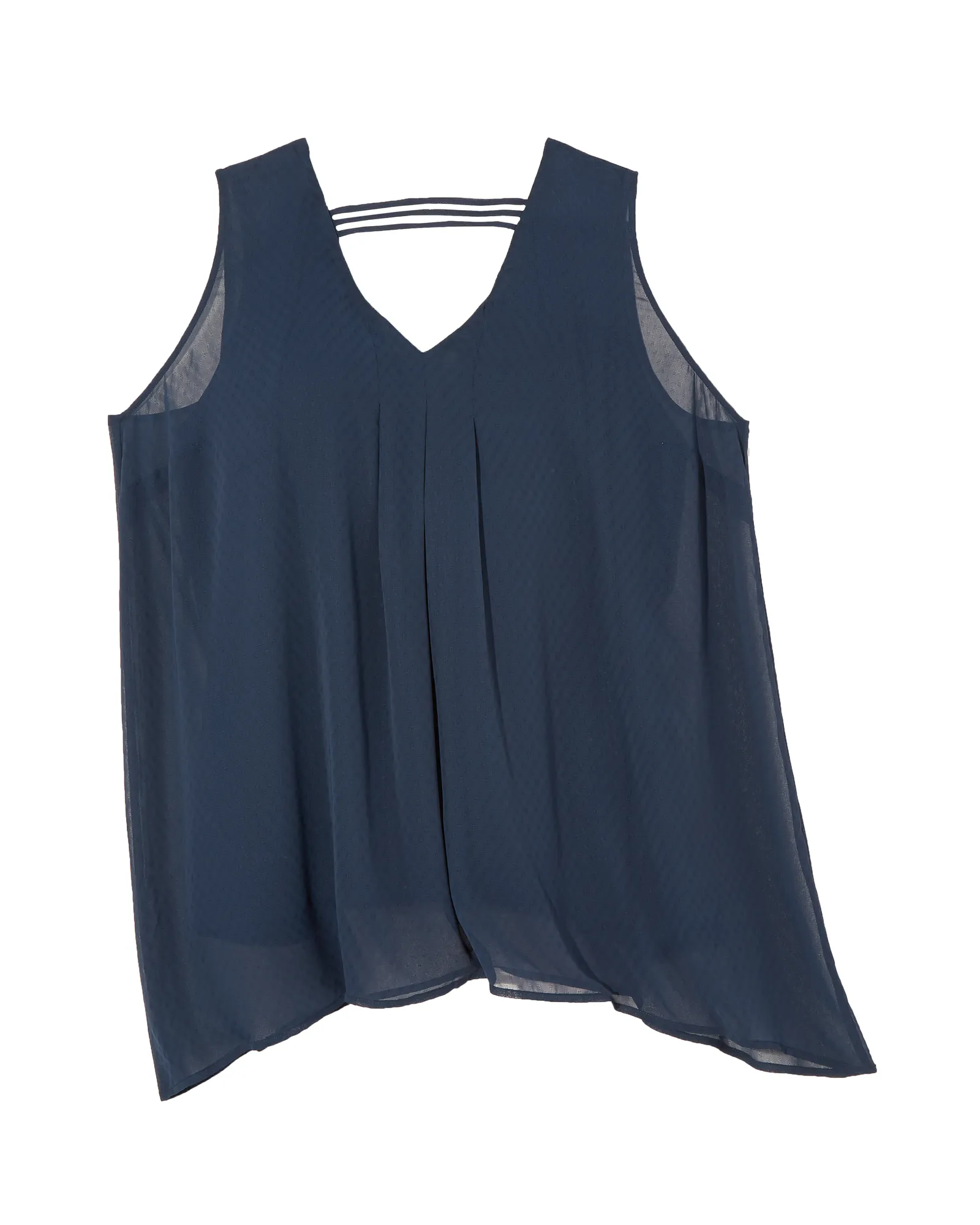 Nancy V-Neck Tank | Navy