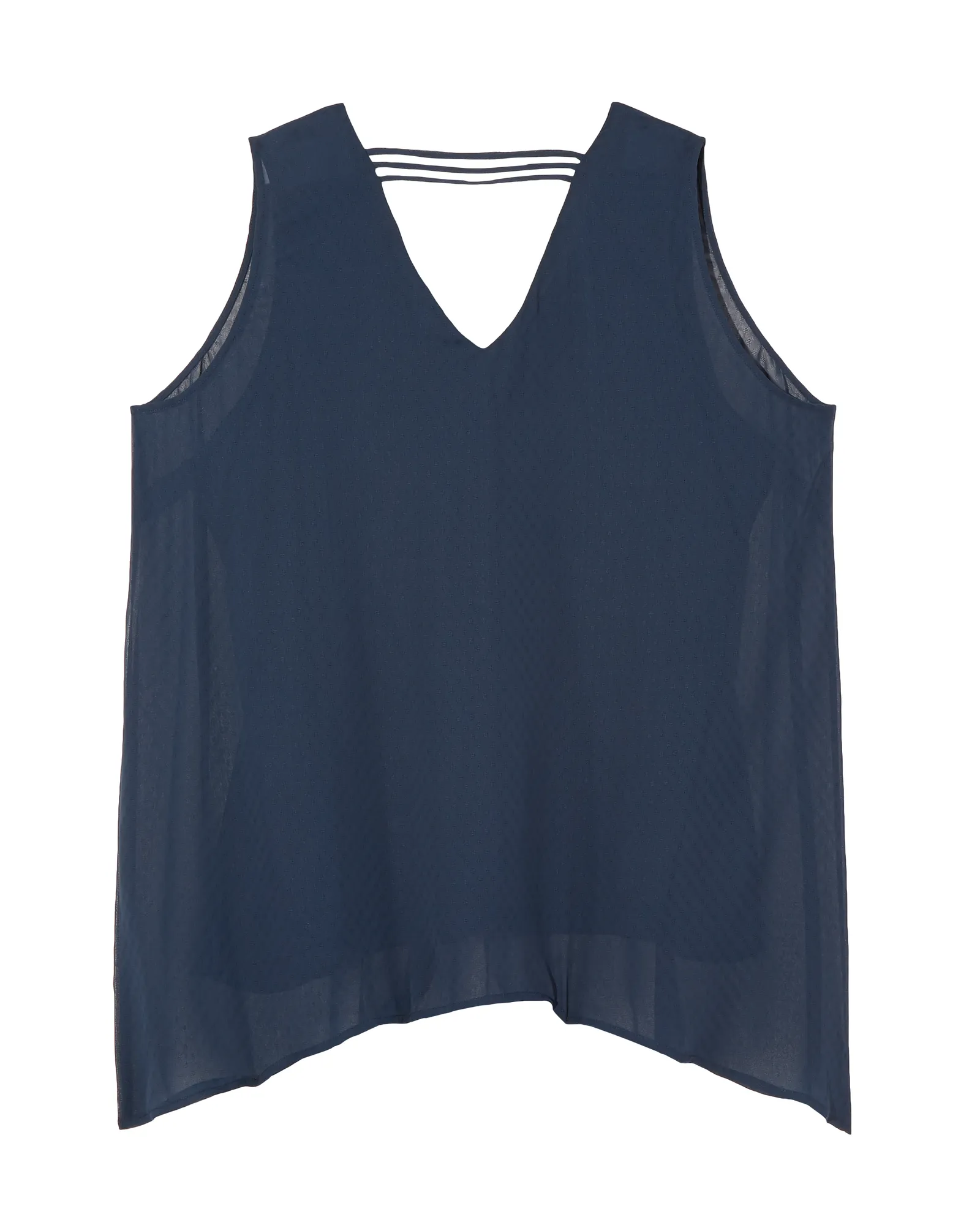 Nancy V-Neck Tank | Navy