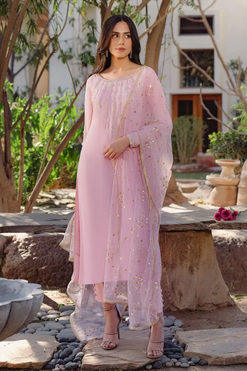 Natasha Kamal - Eve - Powder Pink - Georgette - 3 Piece