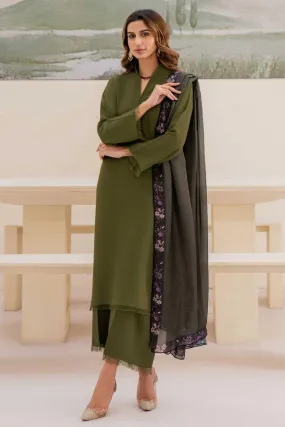 Natasha kamal -  Sutton - Moss Green - Georgette - 3 Piece