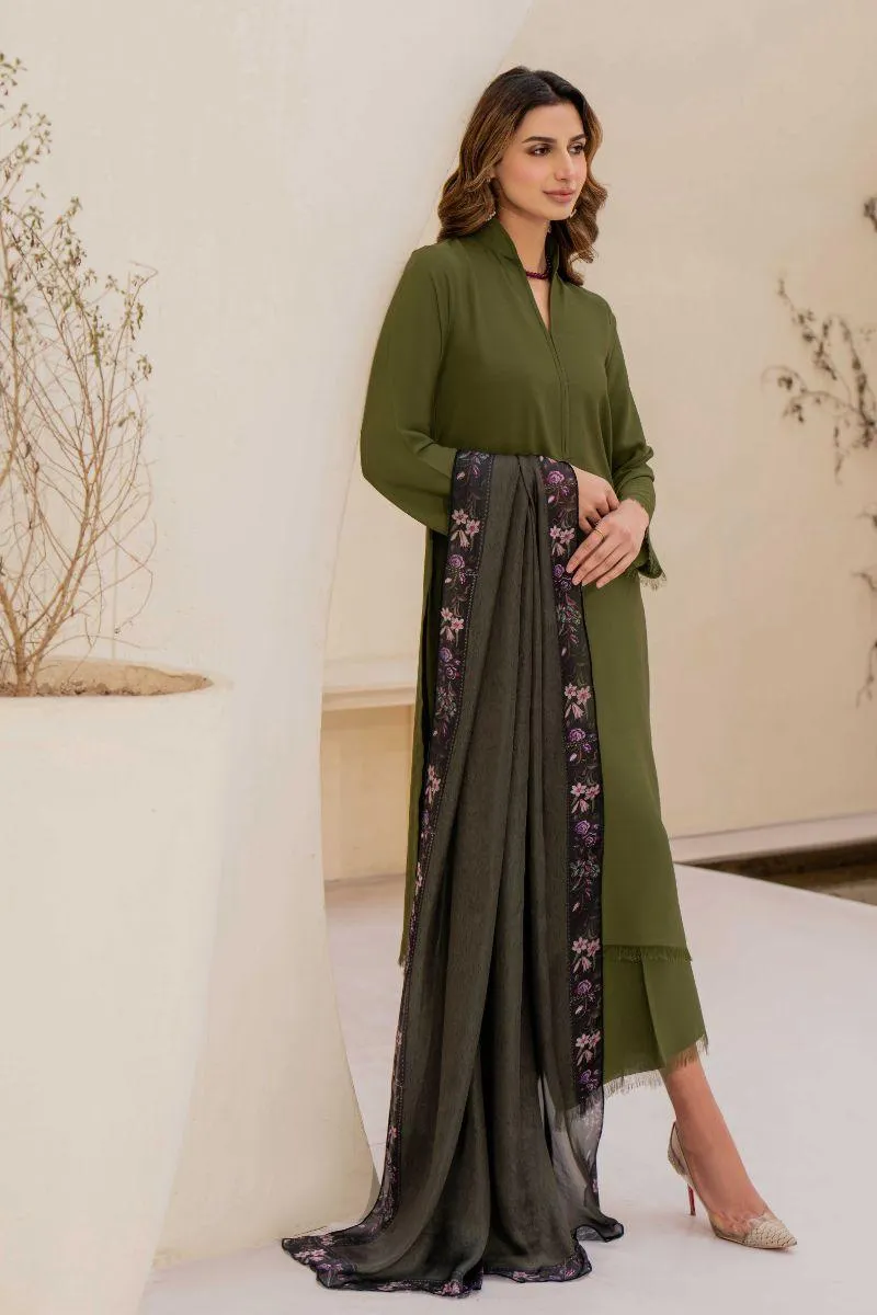 Natasha kamal -  Sutton - Moss Green - Georgette - 3 Piece