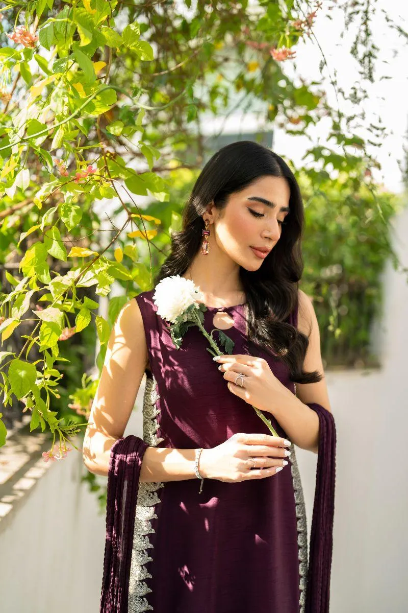 Natasha Kamal - Vini - Plum - Raw Silk - 3 Piece