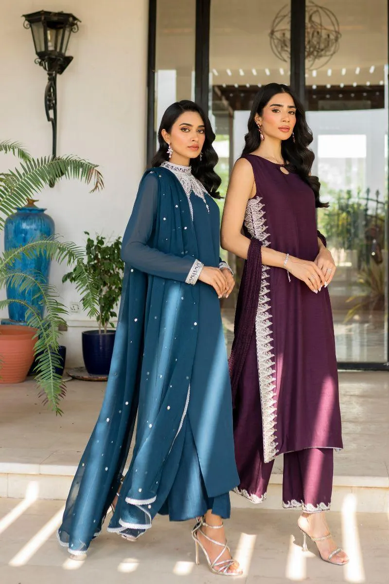 Natasha Kamal - Vini - Plum - Raw Silk - 3 Piece