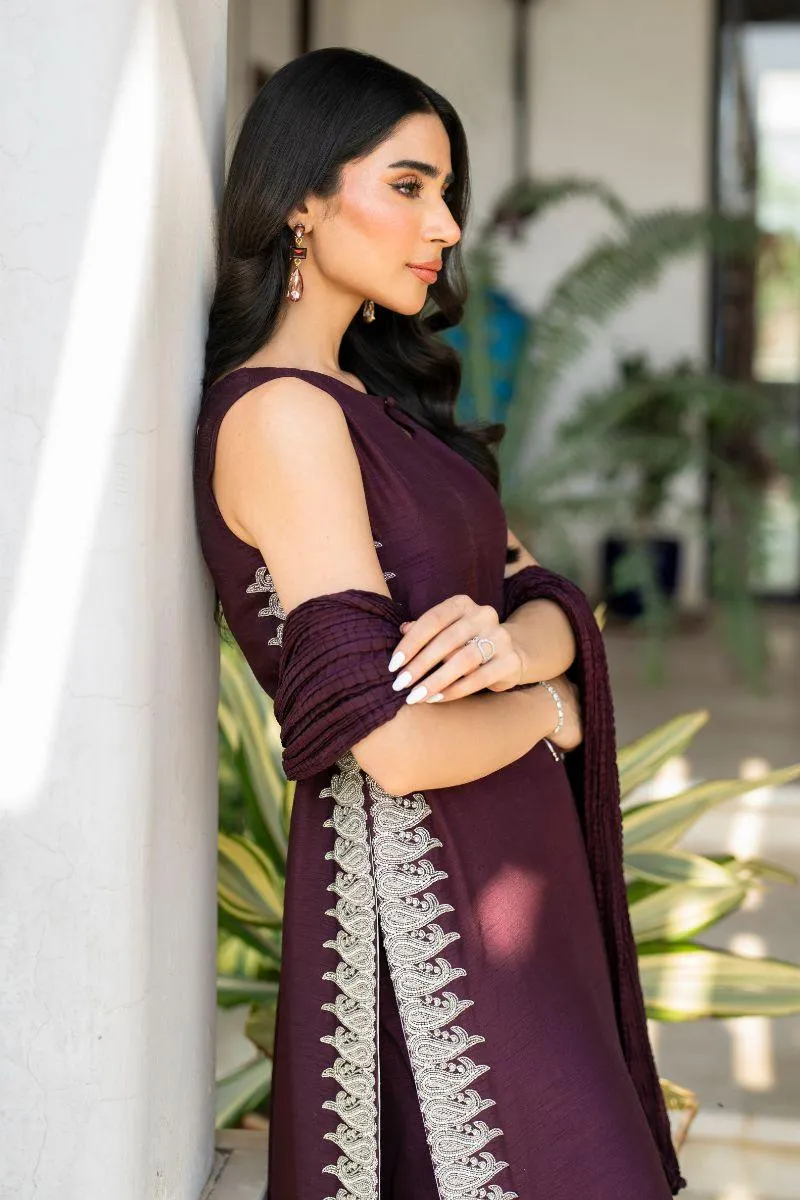 Natasha Kamal - Vini - Plum - Raw Silk - 3 Piece