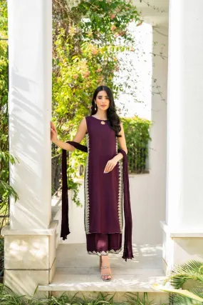 Natasha Kamal - Vini - Plum - Raw Silk - 3 Piece