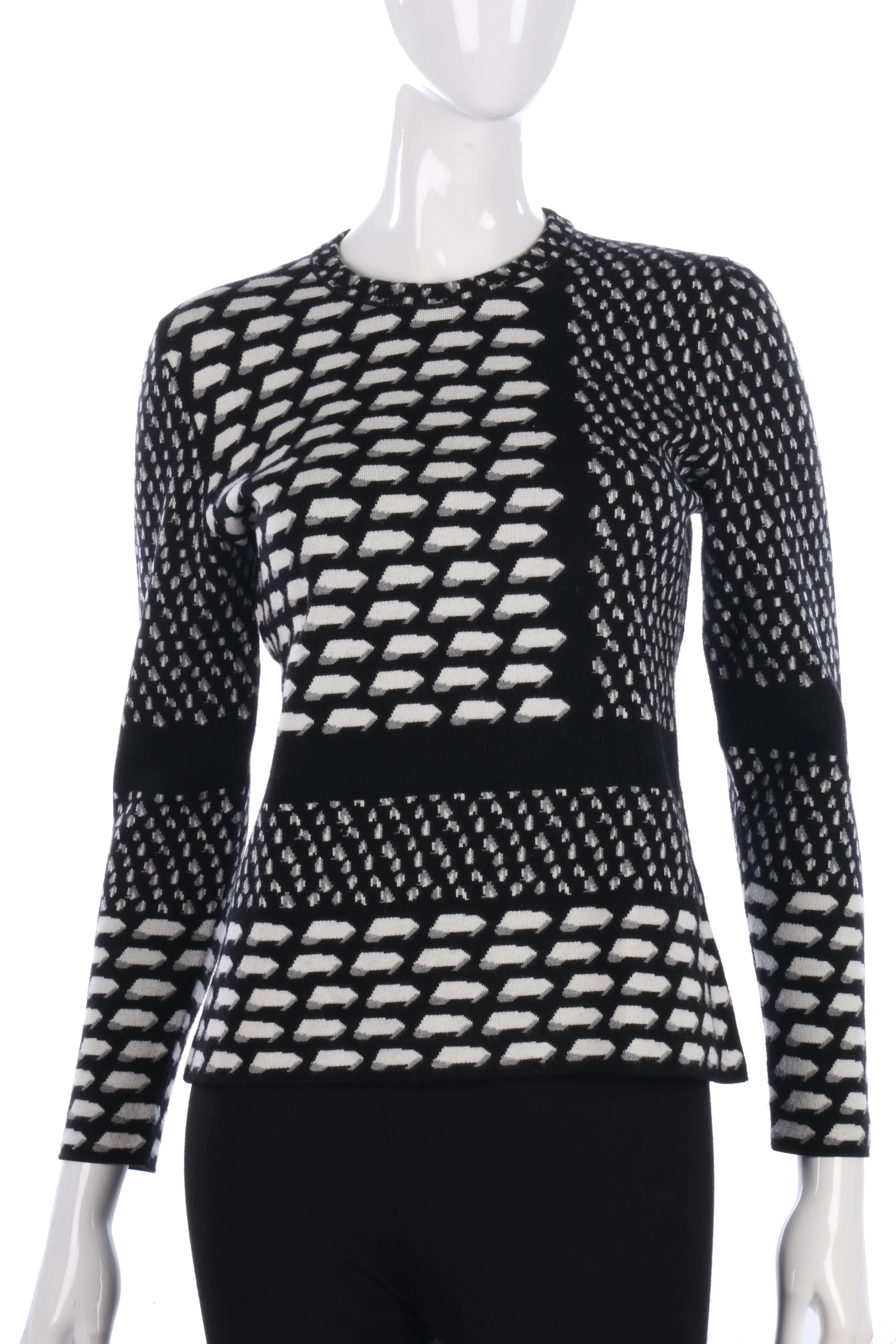 Nicole Farhi black and white jumper size M