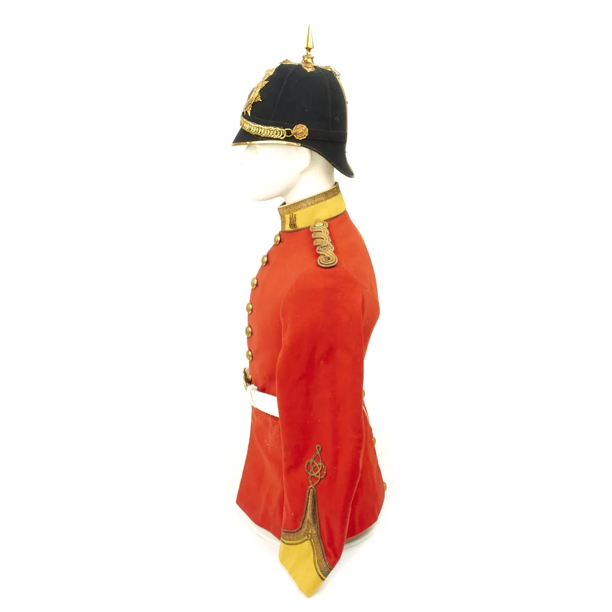 Original British Suffolk Regiment Officer's Uniform Set with Spiked Helmet - Circa 1900