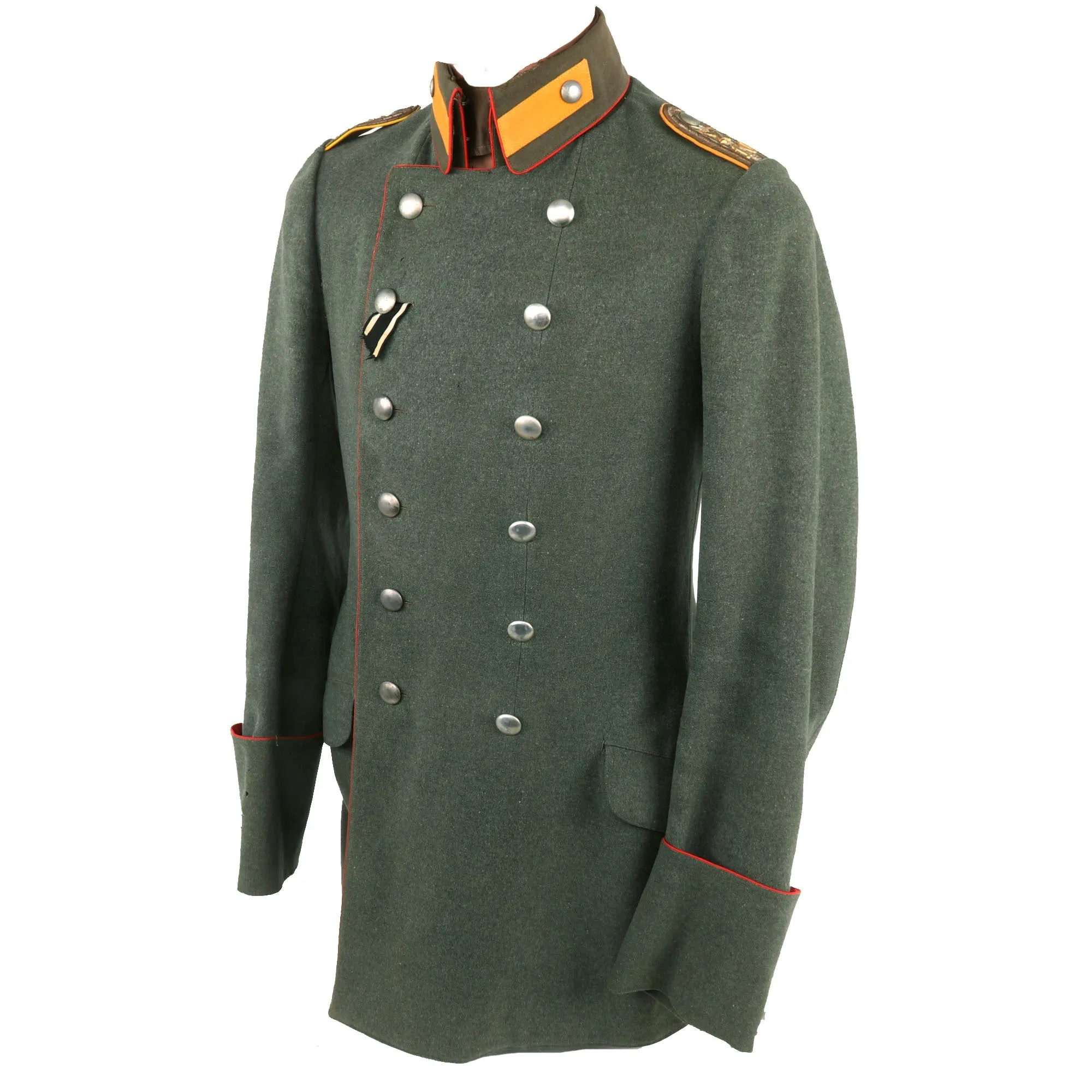 Original Imperial German WWI Prussian 10th (1st Hannover) Field Artillery "von Scharnhorst" Named Leutnant Officer’s M-1915 Feldgrau "Litewka" Field Tunic