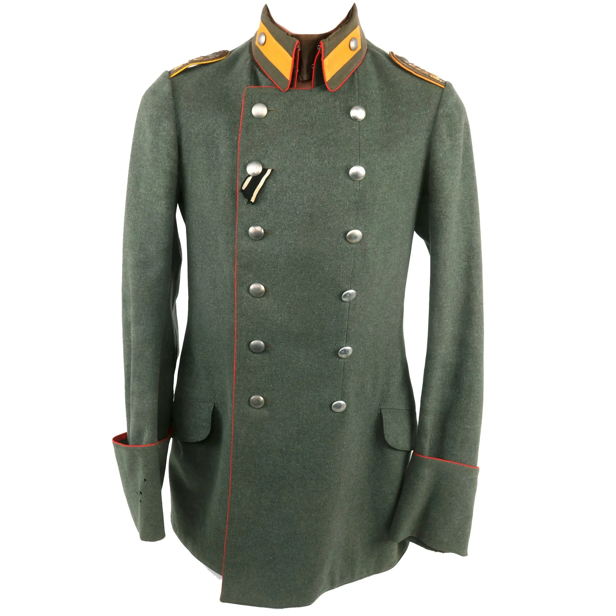 Original Imperial German WWI Prussian 10th (1st Hannover) Field Artillery "von Scharnhorst" Named Leutnant Officer’s M-1915 Feldgrau "Litewka" Field Tunic