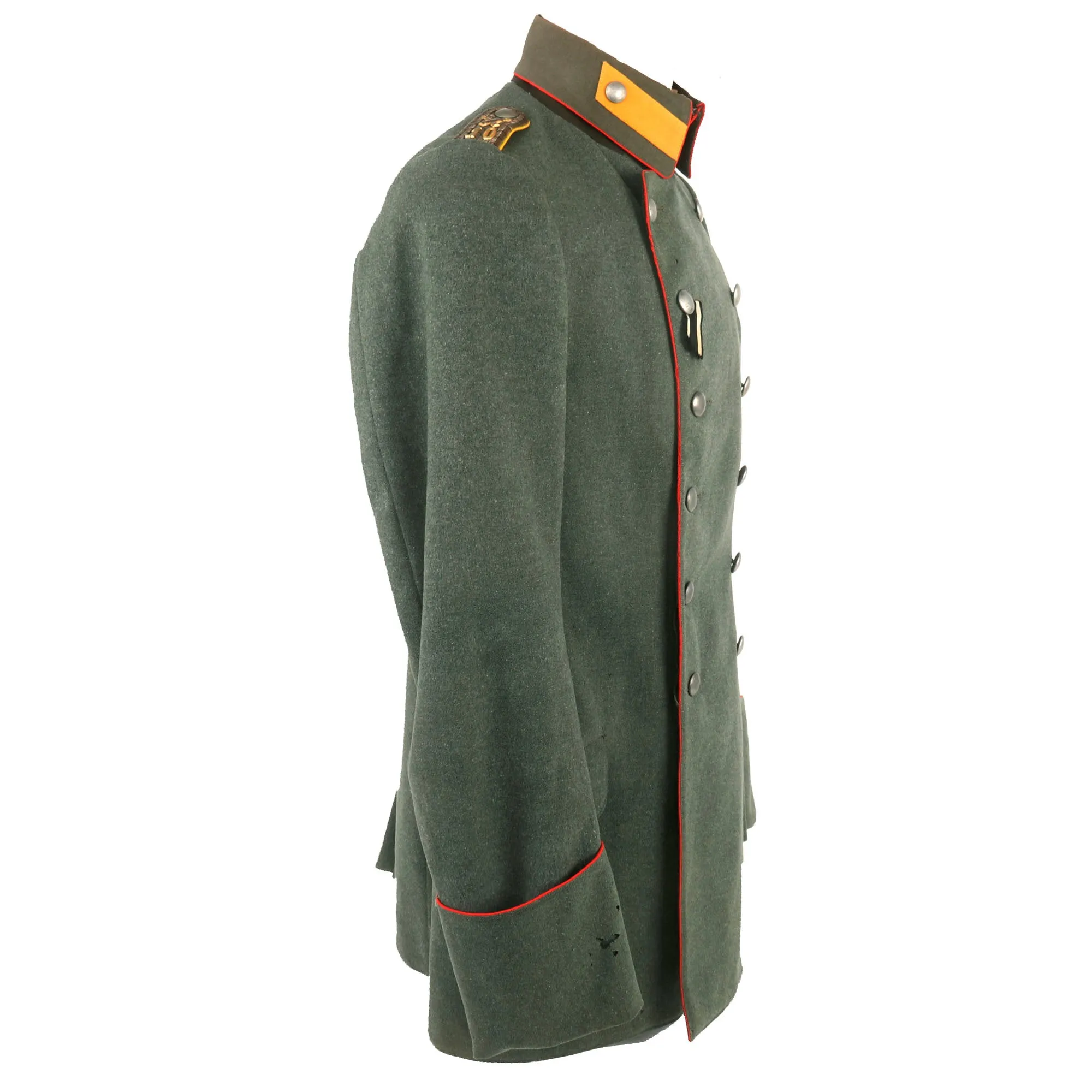 Original Imperial German WWI Prussian 10th (1st Hannover) Field Artillery "von Scharnhorst" Named Leutnant Officer’s M-1915 Feldgrau "Litewka" Field Tunic