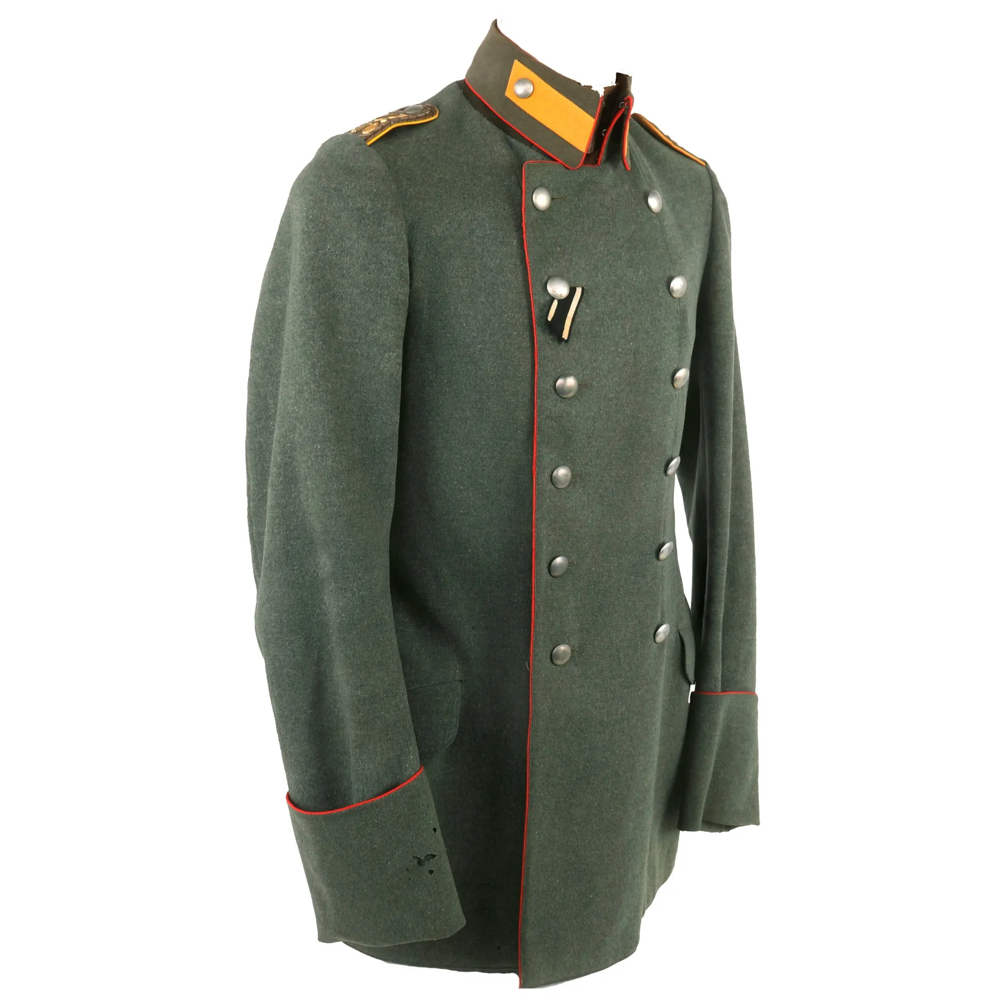 Original Imperial German WWI Prussian 10th (1st Hannover) Field Artillery "von Scharnhorst" Named Leutnant Officer’s M-1915 Feldgrau "Litewka" Field Tunic