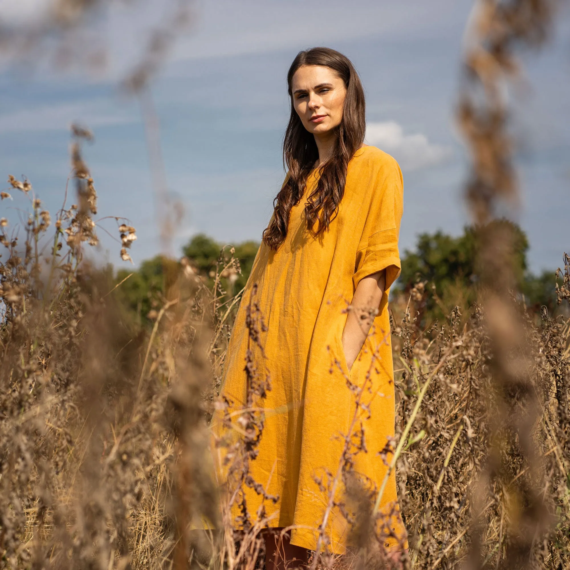 Oversize Dress Olivia Spicy Yellow