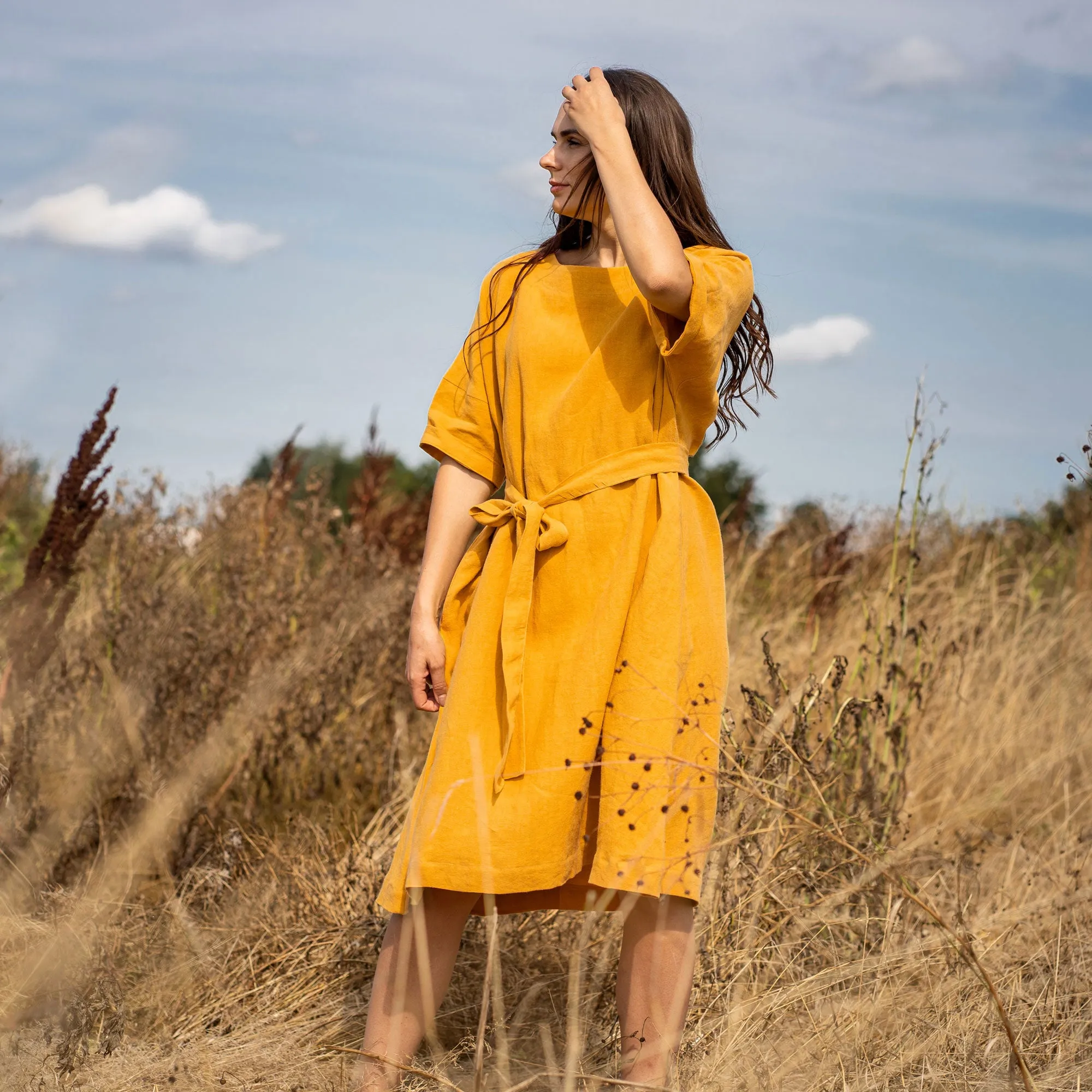 Oversize Dress Olivia Spicy Yellow