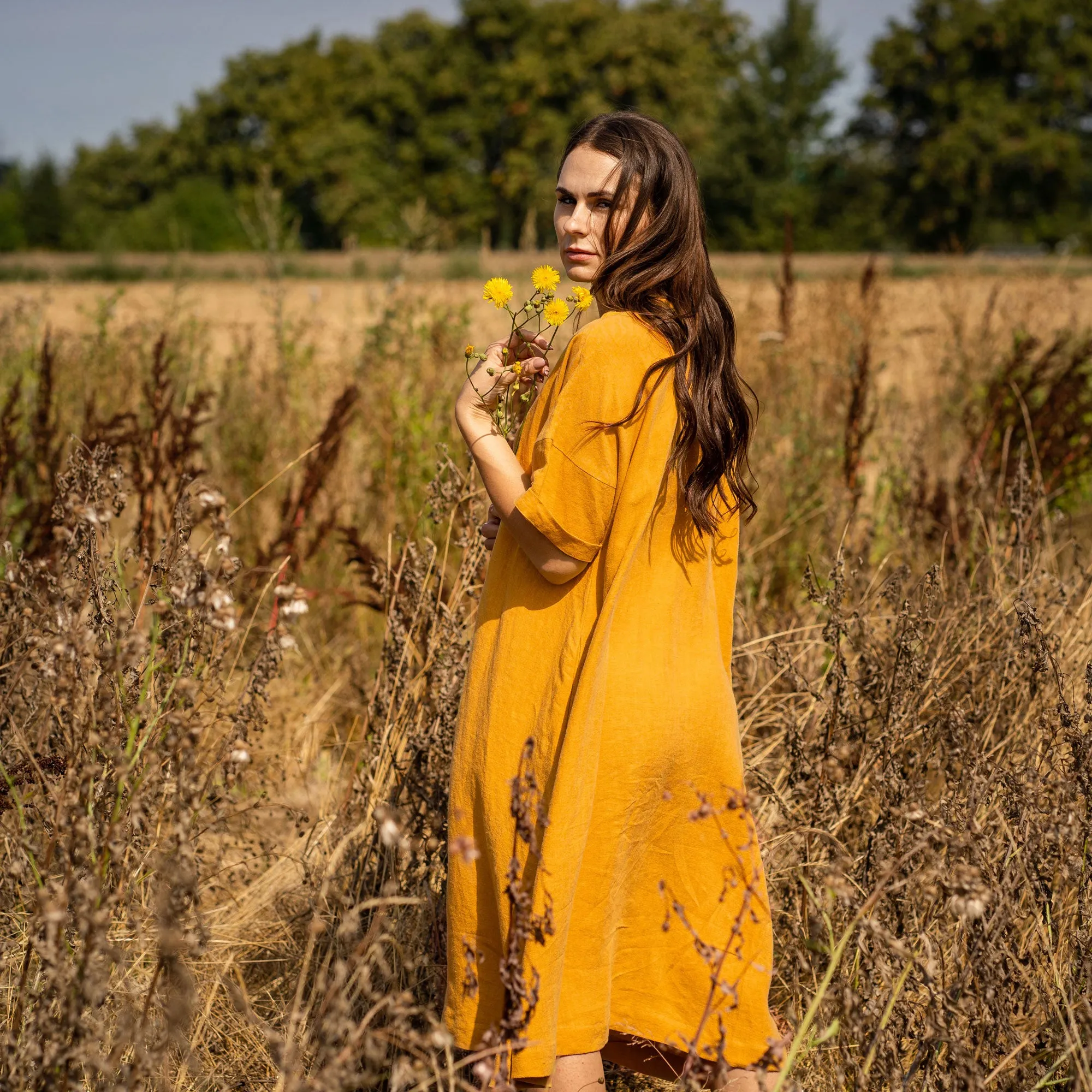 Oversize Dress Olivia Spicy Yellow