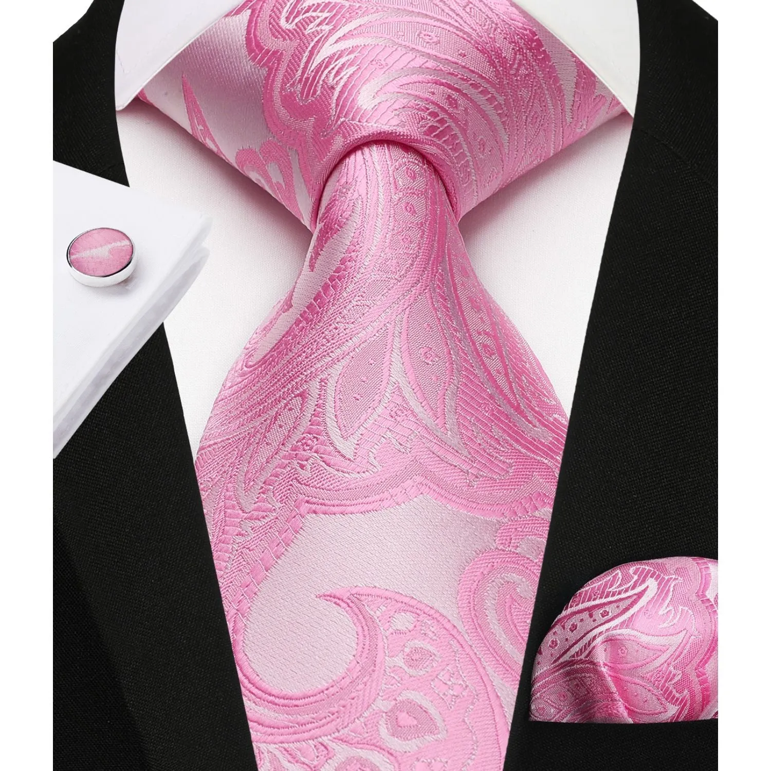 Paisley 4pc Suit Vest Set - PINK