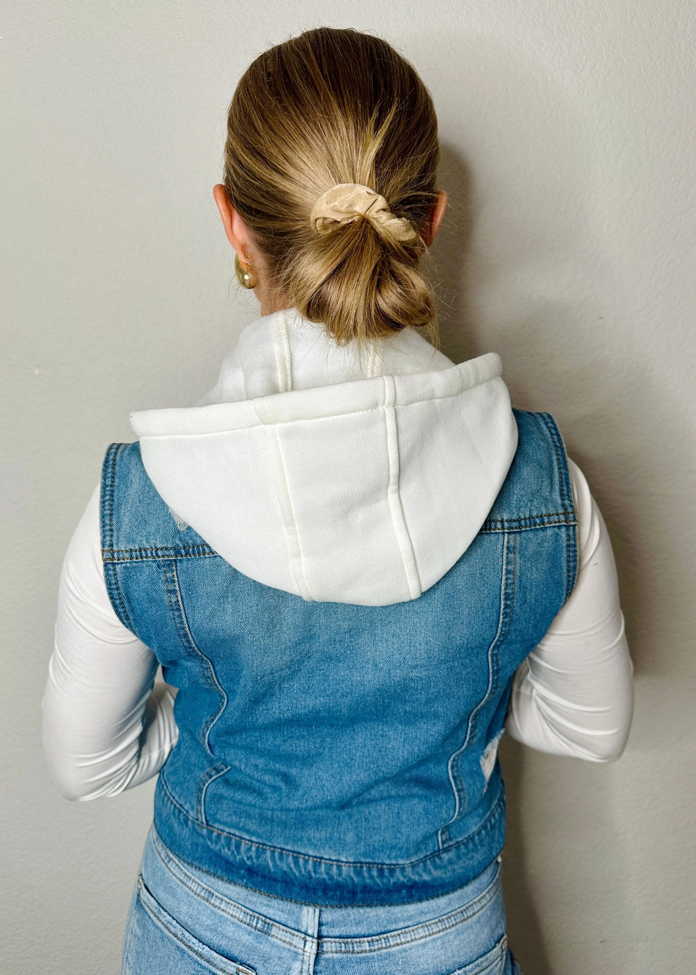 Penelope Hooded Denim Vest