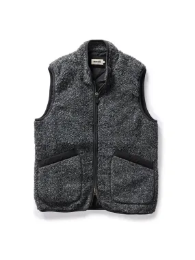 Port Vest- Coal Marl Boucle Fleece