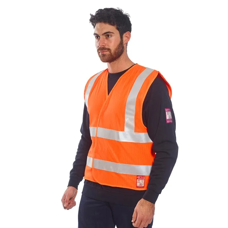 Portwest Hi-Vis Anti-Static Vest Flame Resistant FR71