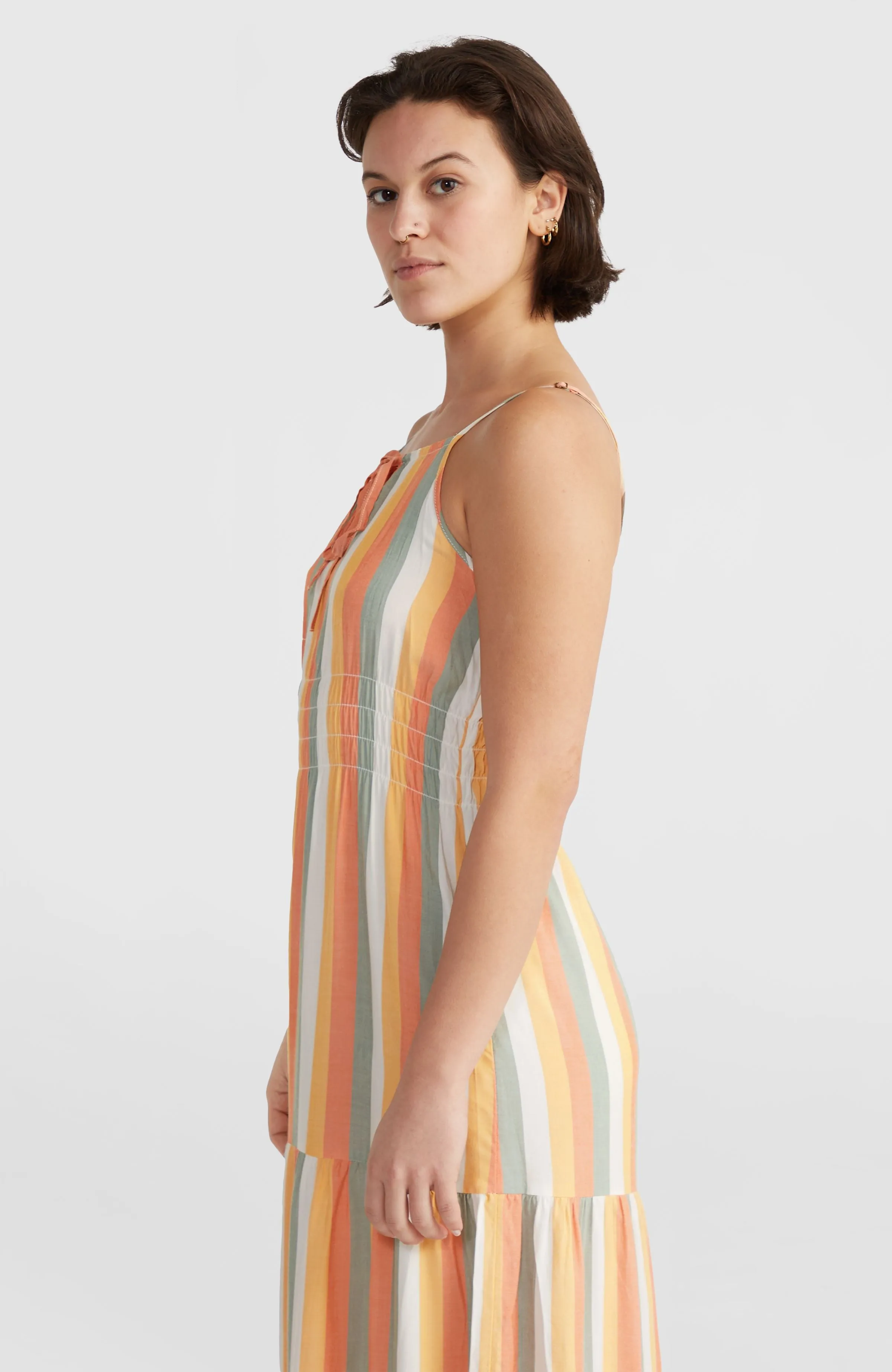 Quorra Maxi Dress | Orange Multistripe