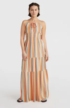 Quorra Maxi Dress | Orange Multistripe