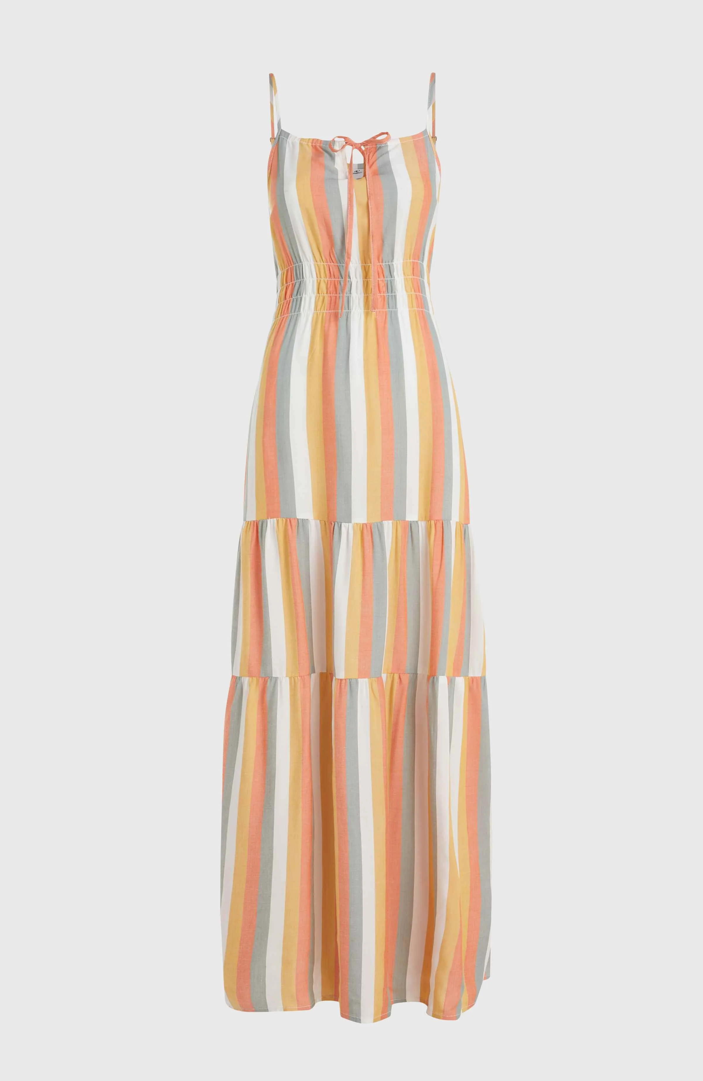 Quorra Maxi Dress | Orange Multistripe