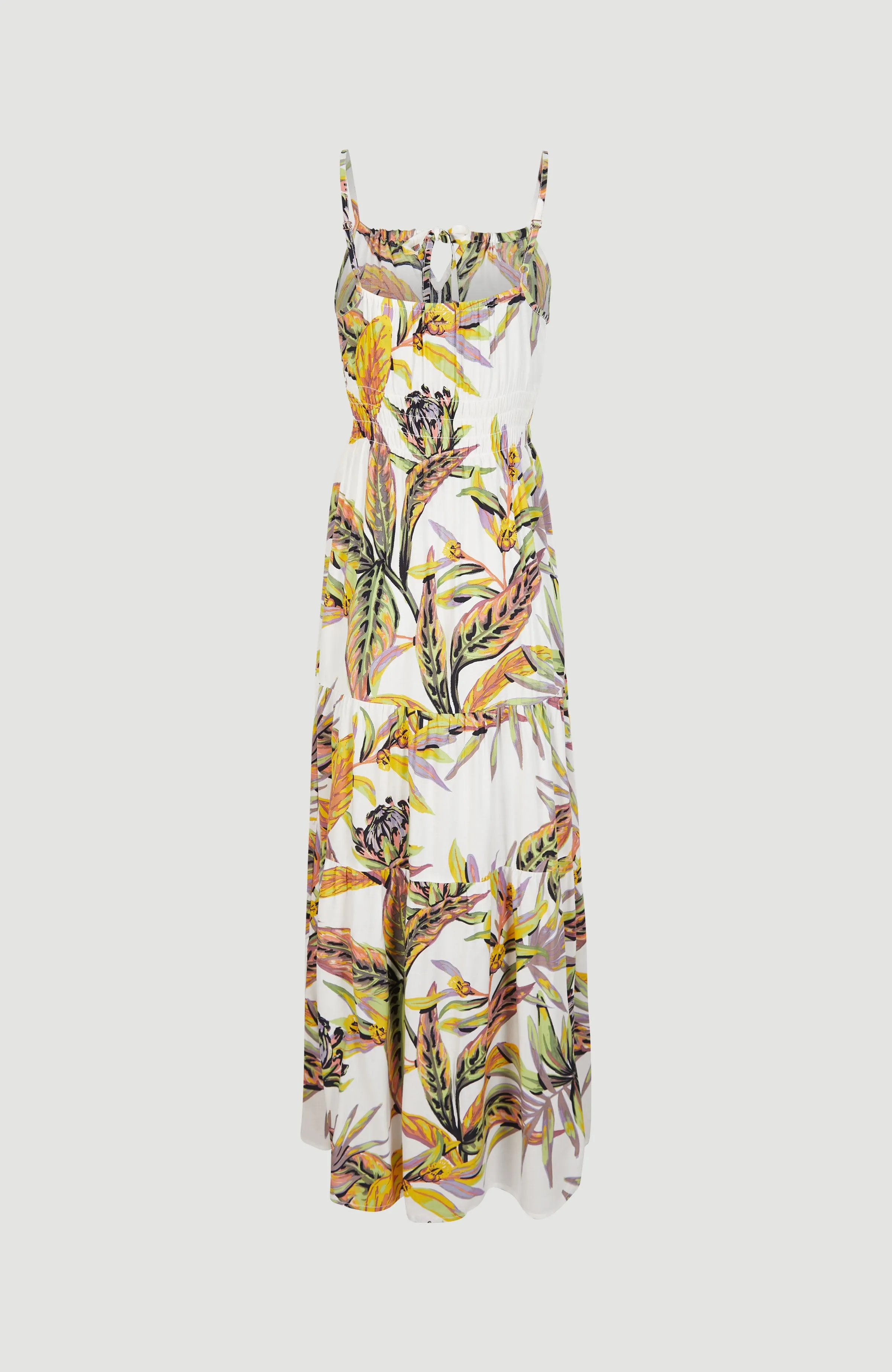 Quorra Maxi Dress | White Tropical Flower