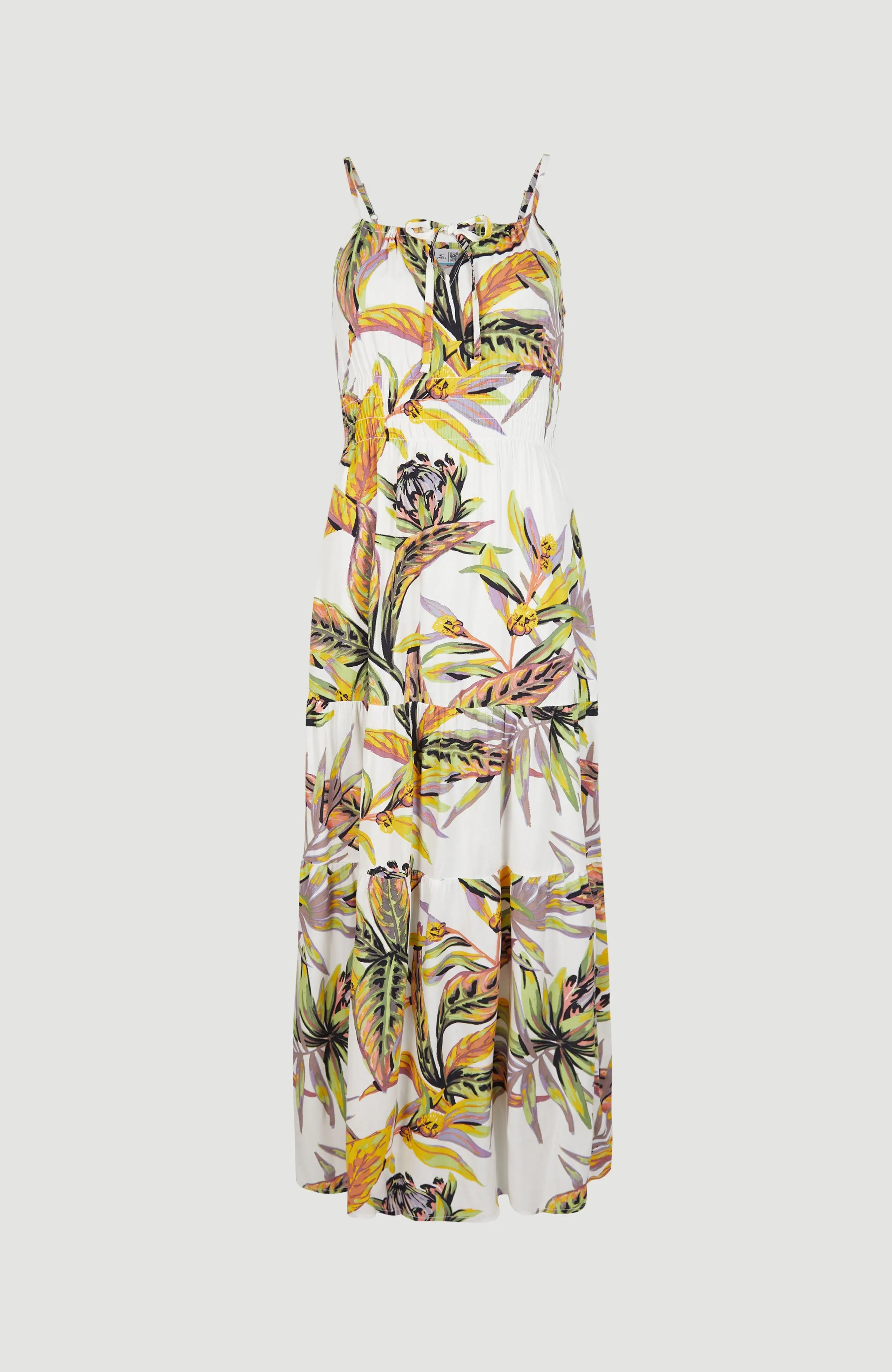 Quorra Maxi Dress | White Tropical Flower