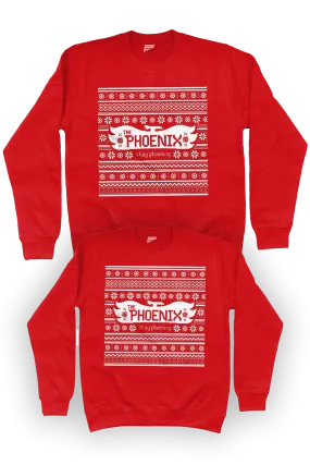 Red Phoenix Christmas jumper matching family bundle